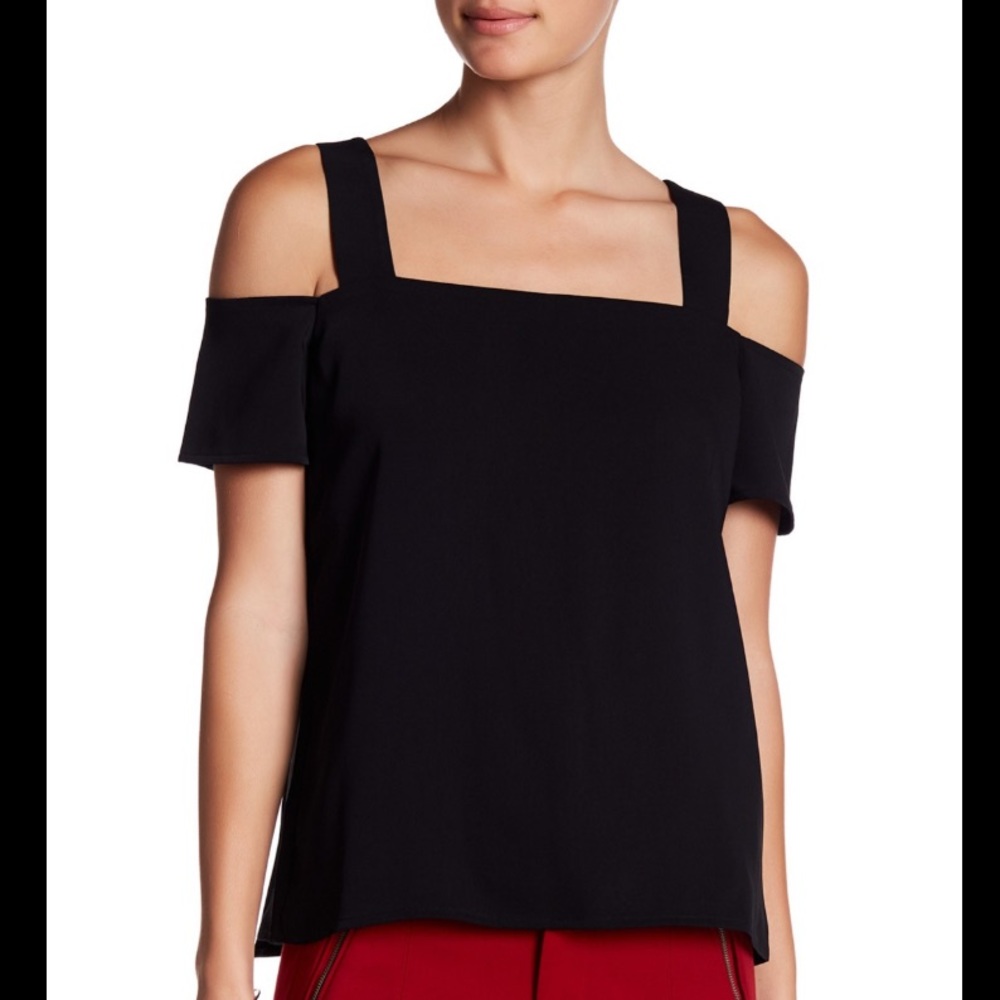 Cooper & Ella Ava Black Cold Shoulder Top